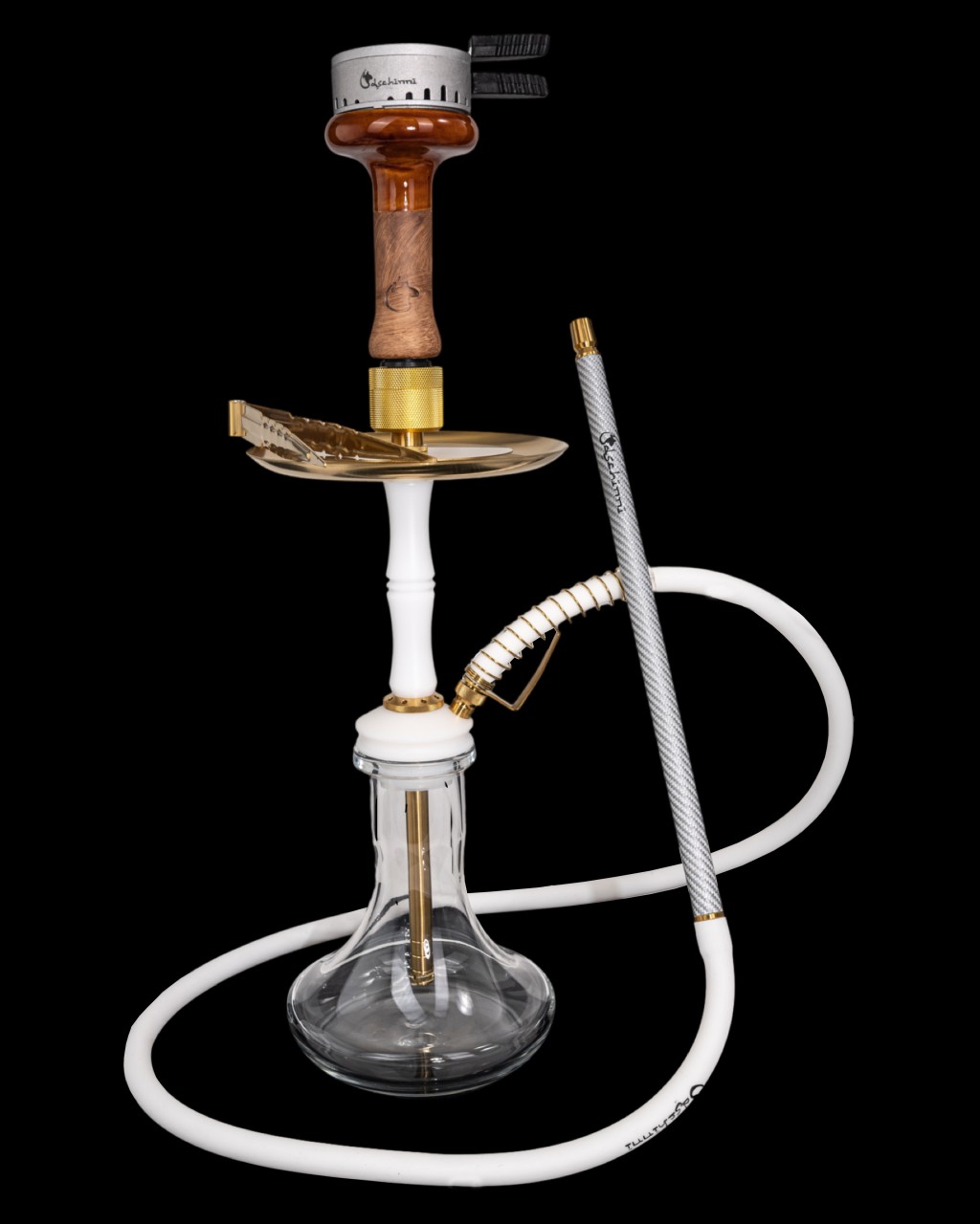 Dschinni Blowoff White Gold Hookah Set